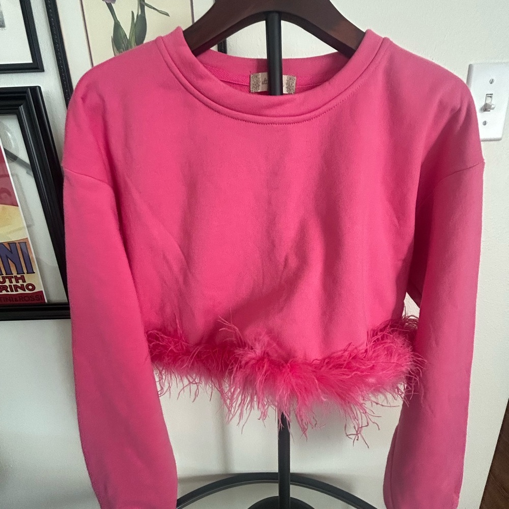 Altar'd State Hot Pick Feathered Top